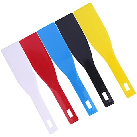HANZE 5PCS Screen Printing Plastic Ink Spatulas 2.36"Width Silk Screen Printing Shovel Ink Scoop 5 Colors for Silk Printing (2.36"Width) Cover