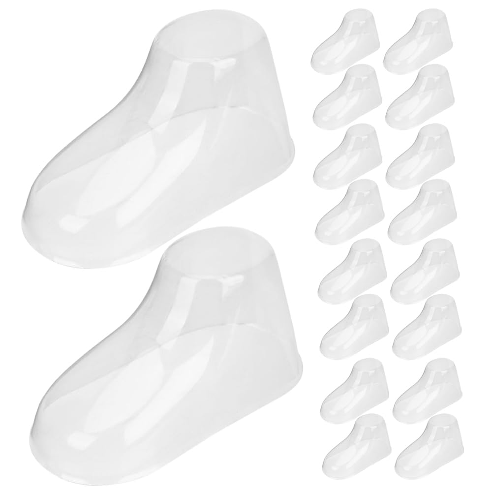 Amosfun Modello Di Piedini Per Bambini Supporto Per Display Scarpe Da Bambino E Calzini Forma Trasparente Per Stivaletti E Scarpine Neonata Per Negozio E Casa 100 Pezzi