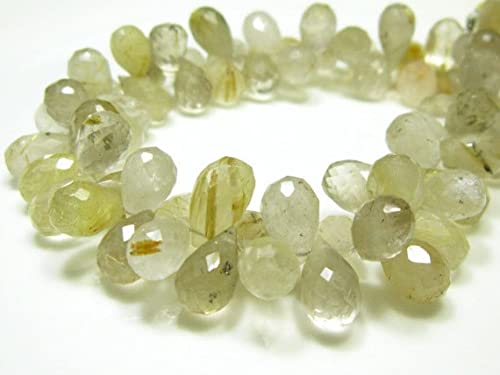 Quartz rutilé doré AA en gouttes facettées pour créer un cadeau inoubliable