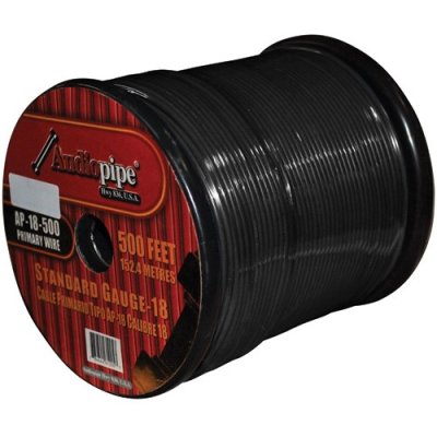 Nippon Ap18500bk 18 Ga Gauge Black Primary Wire 500 Spool