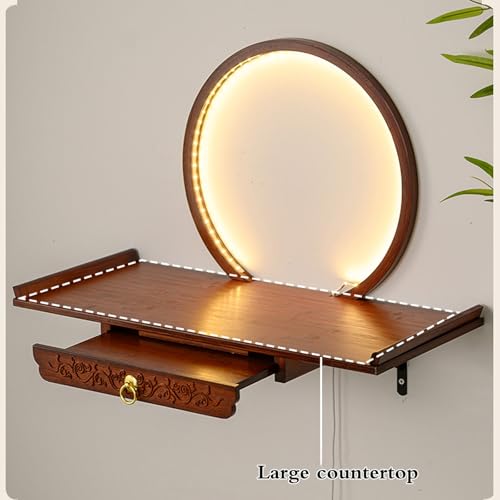 Mesa de altar de madera flotante para proteger y elevar figuras de Buda 5