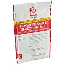 Lawrys Spaghetti Sauce Seasoning Mix, 12 oz - One 12 Ounce Packet of Spaghetti Seasoning Mix for Flavorful Spaghetti or Pizza Sauce, Best for Back-of-House Use Pack of 6