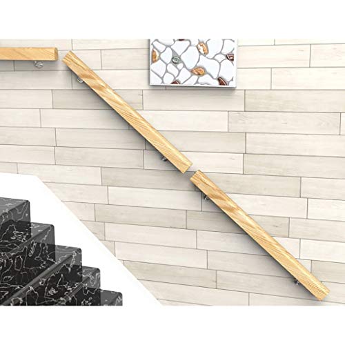 Main courante escalier bois de qualité supérieure avec inox