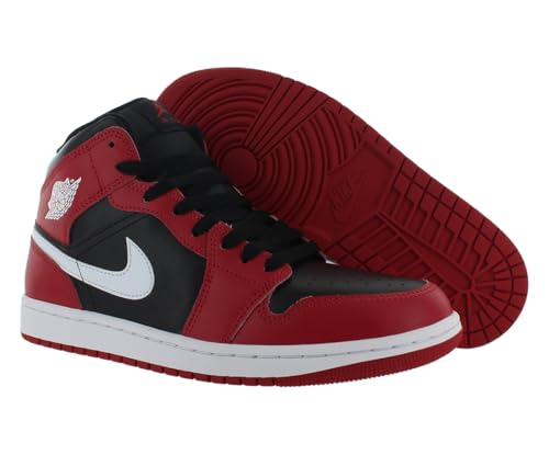 Jordan Men's 1 Mid White/Midnight Navy-Wolf Grey (DQ8426 104)4