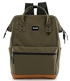 Himawari Travel School Backpack with USB Charging Port 15.6 Inch Doctor Work Bag for Women&Men College Students(124#-06# Military Green, Regular)