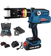 AMZCNC Electric Hydraulic Cable Lug Crimping Tool, 8 AWG to 500 MCM Terminal, Cable, Wire Electri...