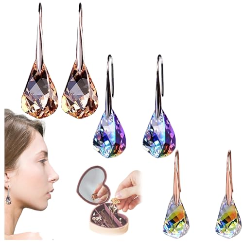 Boucles d'oreilles magnétiques lymphatiques contre la rétention d'eau en strass A et B
