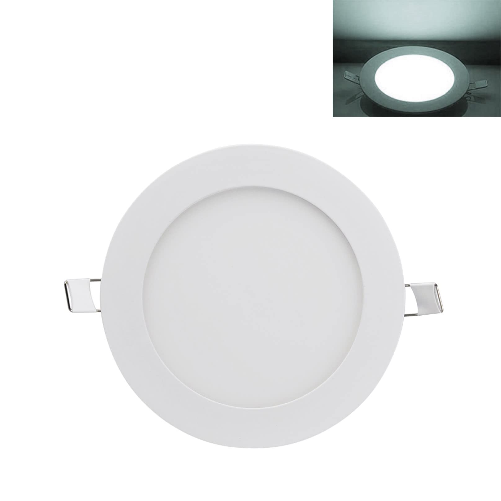 TTiiLoe 9W LED Recessed Downlight Lighting, 6500K Cold White Spotlights for Ceiling, Hole Φ 130 mm, 540lm Ceiling Can Light for Bedroom Kitchen Soffit Living Room Hallway