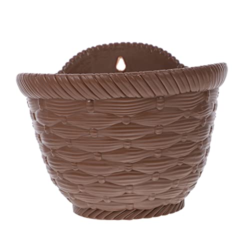 MERRYHAPY DIY Vertical Garden Imitation Wicker Flowerpot Wall Flower Planter for Balcony Window