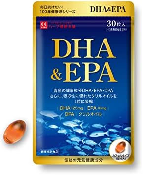 （01:30時点） DHA & EPA 30粒 (1日1粒 30日分) オメガ3 omega3 フィッシュオイル クリルオイル DPA DHA EPA サプリメント 健康補助食品 国内製造 ハーブ健康本舗
