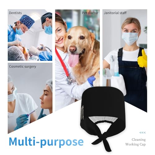 Image of Breathable Working Cap with Adjustable Sweatband Scrub Cap for Men /Women | Breathable Working Cap with Adjustable Sweatband Scrub Cap for Men /Women