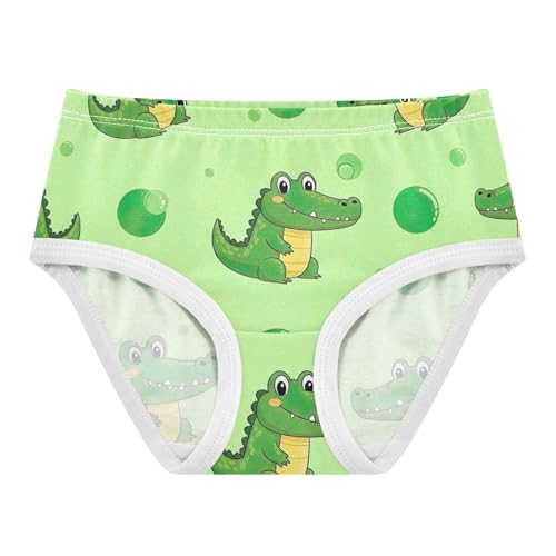 Cotton Toddler Underwear Floral Cute Cartoon Alligators Green Spots Girl Panties Cute Funny Briefs Undies Kids 2t