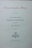 Deutsche National-Litteratur, Bd. 33. Grimmelshausens Werke, T. 1. Der abentheurliche Simplicius Simplicissimus, Bd. 1. - Hans Jakob Christoffel von Grimmelshausen 