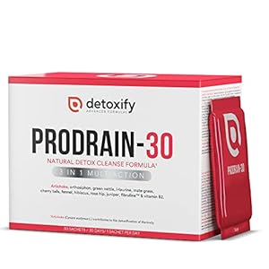 Detoxify ProDrain-30 | Verwijdert waterretentie voor 30 dagen | 3-in-1 afwatering en ontgifting | Drainage sterk afvallen | Voedingssupplementen voor gewichtsverlies | Snel afvallen voor dames
