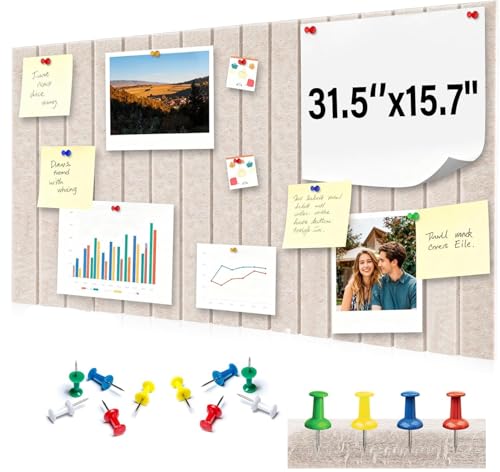 La mejor comparación de Tableros - los más vendidos. 36 Tablero de Corcho Autoadhesivo Grande 80x40 cm,0.9 cm de Grosor,con 40 Agujas y Cinta Adhesiva,Pizarra de Fieltro Plegable para Anuncios,Notas y Fotos,Ideal para Oficina,Escuela y...
