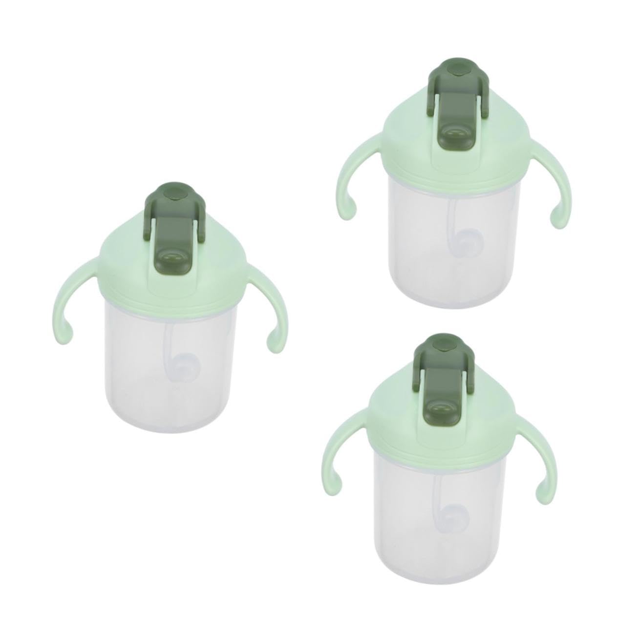 PACKOVE 3piezas Botella Antiderrames Con Pajita Para Mayores Taza De Portátil Para Cuidado De Ancianos Vaso Con Mango Para