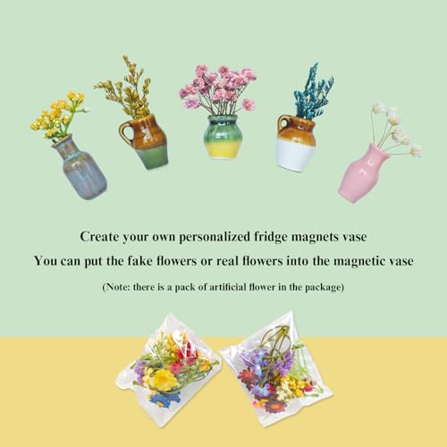 5pcs mini imanes jarrón decorativo para frigorífico miniatura 2