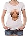Women's Sexy Big Boobs Printed Short Sleeve Tee Shirt Tops Crew Neck Cute 3D Boob Summer T Shirts Plus Size(A-L)