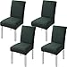 4 Stück Universal Weich Stuhlhussen, Stretch Spandex Esszimmerstuhlbezüge Abnehmbare Waschbarer Husse Stuhlbezug mit Rückenlehne Sitzschutzbezug Ist Ideal für Wohnzimmer Küche Büro-EIN