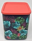  Tupperware 1800ml 1800 ml Kühlschrank Quadro Dose mit Deckel auslaufsicher Schüssel mit Deckel Clarissa Panorama Kühlschrank-System Kühlschrank dunkelblau Hummer mit Blüten