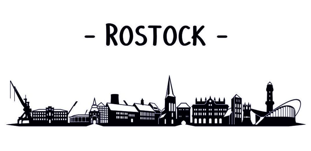 Samunshi® Rostock Skyline Tasse – 300 Ml, Schwarz, Keramik, Spülmaschinenfest