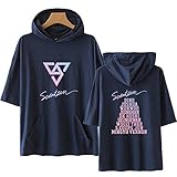 Kpop Seventeen New Album Hoodie T-Shirt Woozi Vernon Jeonghan Joshua Hooded Shirt L Dark Blue