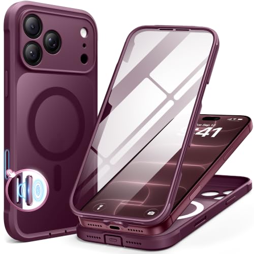 BERFY for iPhone 18 Pro Case/iPhone 17 Pro Case, Fit for MagSafe Burgundy