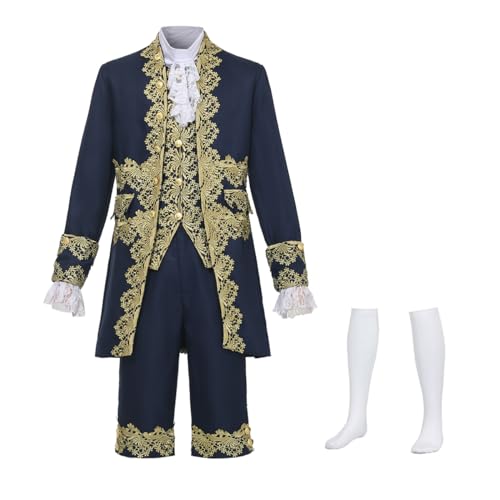 FAD-4U Viktorianischer Herrenmantel Mittelalterlichen Rokoko Court Stil Prinz Kostüme Steampunk Cosplay Outfit Set Gothic Stil Fancy Dress