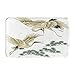 NANITHG Alfombra de Baño Antideslizante，Pájaro Dos Grullas Japonesas Volando Estilo Pintura Tradicional Lejano Oriente，Absorbente Tapete del Piso de Microfibra de Lavable a Máquina Suave