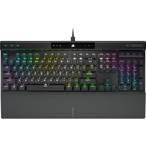 K70 PRO RGB Tastiera da gioco ottica meccanica cablata - Interruttore lineare OPX - Tasti PBT Dual Shot - Compatibile con iCUE - QWERTZ DE - PC, Xbox - Nero - Tastiera gaming
