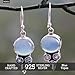 NOVICA Artisan Handmade Blue Topaz and Chalcedony Dangle Earrings | Light Gemstone | Sterling Silver Settings | India Serenity Birthstone | 'Bubbling Stream' | 1.6 in L x 0.5 in W