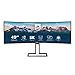 Price comparison product image PHILIPS 498P9-49 Inch DQHD Curved ultrawide Monitor, 70 Hz, 5ms, VA, Height Adjust, Speakers, KVM, MultiView, USB HUB (5120 x 1440, 450 cd/m², HDMI/DP/USB 3.2)