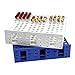 Heathrow Scientific HS120114 240-Well Mega Rack Double for 10 mL (16 mm) Tubes, White