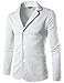 COOFANDY Mens Casual Slim Fit Blazer 3 Button Suit Sport Coat Lightweight Jacket, White, Small