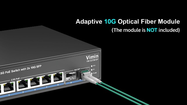 Amazon.com: 8 Port 2.5G PoE Switch Unmanaged, VIMIN 10x 2.5G Base