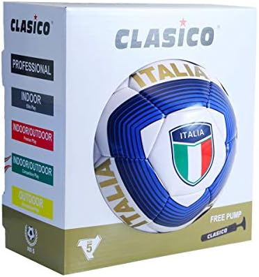 Clasico Training & Recreation Soccer Ball Free Carrying Net Bag &Needle Official Size 5 for Ages 12+ Pump and needle included world cup champion national italy ball — view 7