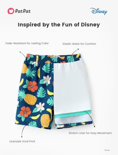 Image of Disney Stitch Spiderman Star Wars Cars Toy Story Mickey Boy Swim Trunks UPF50+Swim Shorts Compression Liner & Quick-Dry 6M-9Y