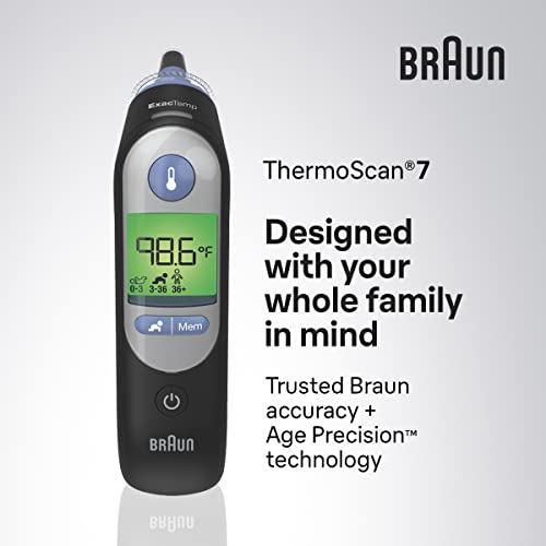 Braun Thermoscan 7 – Digital Ear Thermometer For Kids, Babies, Toddlers And Adults – Fast, Gentle, And Accurate Results In 2 Seconds - Black, Irt6520 #TOP5