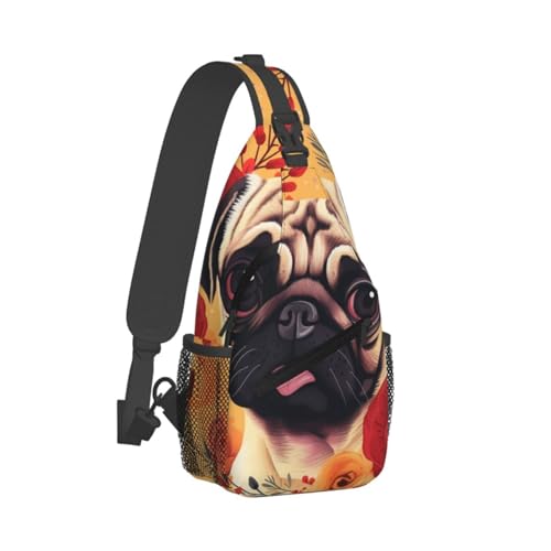 Mochila Pequeña Tipo Sling para Hombre y Mujer Negra miniatura 1