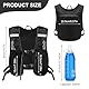Laufweste für Damen und Herren, Atmungsaktive & Reflektierender Trinkrucksack, Trinkweste Laufen mit 500ml Wasserflasche Verstellbarer Trinkrucksack für Läufe Radfahren Trails Marathons