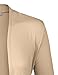 BIADANI Women Long Sleeve Classic Lightweight Open Front Jersey Cardigan, Colmf009_mocha, X-Large