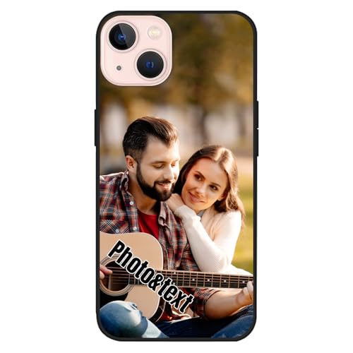 Coque personnalisée Photo pour iPhone 13 Personnalisable Étui Logo Votre Image Texte Personnalisable Créez Votre Propre Cover de Protection Custom Housse Cadeau en TPU Souple Case