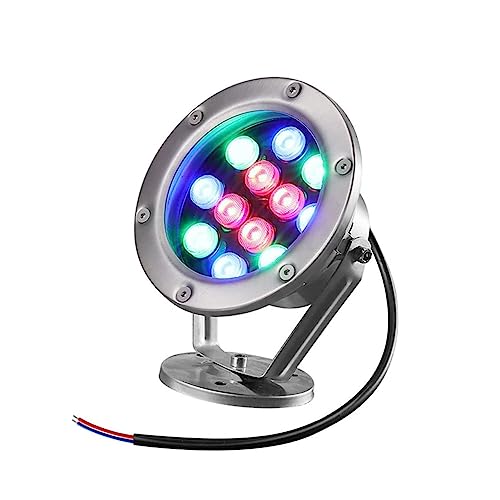 Faretto Subacquei - Luce Da Immersione A LED, Luci Da Laghetto Subacquee A LED 12V, Faretto A Led Impermeabile IP68, Luce Orizzontale A 180° Regolabile, Per Giardino, Fontana ( Color : RGB , Size : 9W