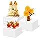 CODOHI Buffet-Erhöhungen, 3 Stück, große weiße Acryl-Lebensmittelerhöhungen, Desserttisch-Präsentations-Set für Buffet-Tisch, Acryl-Präsentationsständer für Catering, Desserts, Schmuckfiguren, Show
