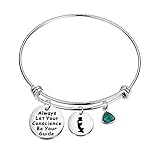 KUIYAI Always Let Your Conscience Be Your Guide Bracelet Jiminy Cricket Quote Jewelry Motivation Gift (Bracelet)