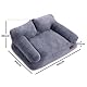Hollypet Katzenbett Kleines Hundebett, Flauschiges Plüsch Katzensofa für Katzen und Welpen, Weiches Schlafsofa für Haustiere Atmungsaktives Haustierbett, Dunkelgrau