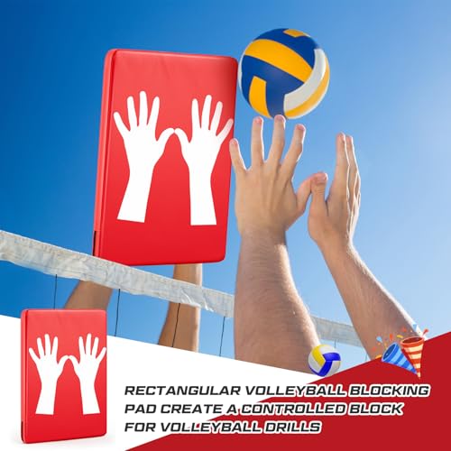 Almohadilla de bloqueo de voleibol roja rectangular para entrenamiento 2