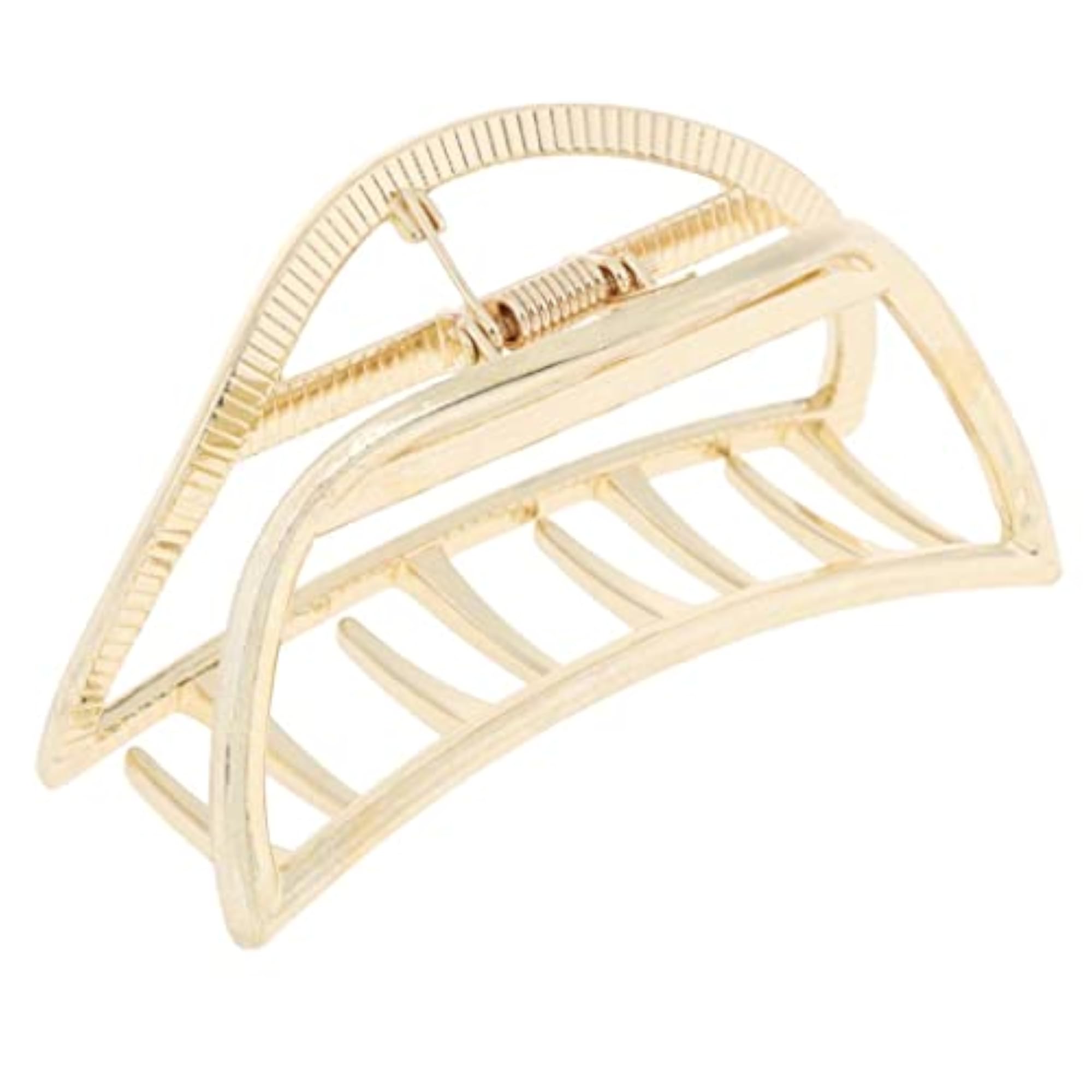 Vintage Gold Metal Hair Jaw Clip, Ponytail Holder
