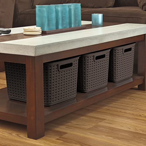 Sterilite 12736P06 Tall Weave Basket, Espresso, 6-Pack #TOP5