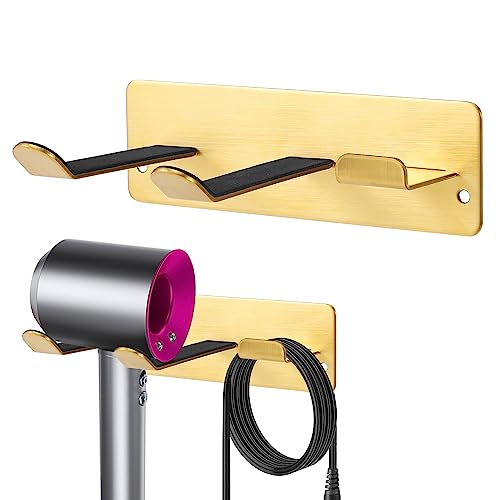 YOUGRIDDA Hair Dryer Holder, Wall Mounted Rack Compatible with All Hair Dryer